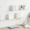 Plūduriuojanti lentyna 2 pcs Baltas 80 x 9 x 2,5 cm Plienas
