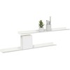 Plūduriuojanti lentyna 2 pcs Baltas 80 x 9 x 2,5 cm Plienas