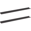 Plūduriuojanti lentyna 2 pcs Juodas 100 x 9 x 2,5 cm Plienas