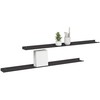Plūduriuojanti lentyna 2 pcs Juodas 100 x 9 x 2,5 cm Plienas