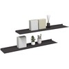 Plūduriuojanti lentyna 2 pcs Juodas 100 x 18 x 2,5 cm Plienas