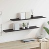 Plūduriuojanti lentyna 2 pcs Juodas 100 x 18 x 2,5 cm Plienas