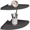 Kampinė Plūduriuojanti Lentyna 2 pcs Juodas 30 x 30 x 2 cm