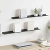 Plūduriuojanti lentyna 2 pcs Juodas 80 x 9 x 2,5 cm Plienas
