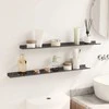 Plūduriuojanti lentyna 2 pcs Juodas 80 x 9 x 2,5 cm Plienas