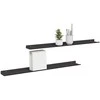 Plūduriuojanti lentyna 2 pcs Juodas 80 x 9 x 2,5 cm Plienas