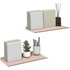 Plūduriuojanti lentyna 2 pcs Rožinė 40 x 18 x 2,5 cm Plienas