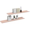 Plūduriuojanti lentyna 2 pcs Rožinė 100 x 18 x 2,5 cm Plienas
