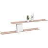Plūduriuojanti lentyna 2 pcs Rožinė 100 x 9 x 2,5 cm Plienas