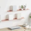 Plūduriuojanti lentyna Sieninis 2 pcs Rožinė 80 x 9 x 2,5 cm
