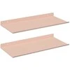 Plūduriuojanti lentyna 2 pcs Rožinė 40 x 18 x 2,5 cm Plienas