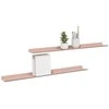 Plūduriuojanti lentyna Sieninis 2 pcs Rožinė 80 x 9 x 2,5 cm