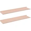 Plūduriuojanti lentyna 2 pcs Rožinė 80 x 18 x 2,5 cm Plienas