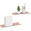 Plūduriuojanti lentyna 2 pcs Rožinė 40 x 8,5 x 2,5 cm Plienas