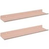Plūduriuojanti lentyna 2 pcs Rožinė 40 x 8,5 x 2,5 cm Plienas