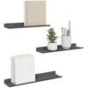 Plūduriuojanti lentyna 3 pcs Antracitas 40 x 9 x 2,5 cm Plienas