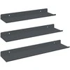 Plūduriuojanti lentyna 3 pcs Antracitas 40 x 9 x 2,5 cm Plienas