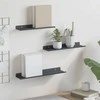 Plūduriuojanti lentyna 3 pcs Antracitas 40 x 9 x 2,5 cm Plienas