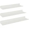 Plūduriuojanti lentyna 3 pcs Baltas 40 x 9 x 2,5 cm Plienas