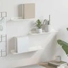 Plūduriuojanti lentyna 3 pcs Baltas 40 x 9 x 2,5 cm Plienas