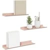 Plūduriuojanti lentyna 3 pcs Rožinė 40 x 9 x 2,5 cm Plienas