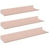 Plūduriuojanti lentyna 3 pcs Rožinė 40 x 9 x 2,5 cm Plienas