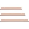 Plūduriuojanti lentyna 3 pcs Rožinė 40 x 9 x 2,5 cm Plienas