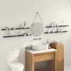 Plūduriuojanti lentyna 4 pcs Antracitas 100 x 9 x 2,5 cm