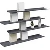 Plūduriuojanti lentyna 4 pcs Antracitas 100 x 18 x 2,5 cm