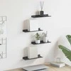 Plūduriuojanti lentyna 4 pcs Antracitas 30 x 9 x 2,5 cm Plienas