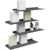 Plūduriuojanti lentyna 4 pcs Antracitas 60 x 18 x 2,5 cm