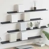 Plūduriuojanti lentyna 4 pcs Antracitas 100 x 9 x 2,5 cm