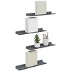 Plūduriuojanti lentyna 4 pcs Antracitas 40 x 8,5 x 2,5 cm