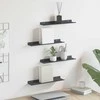 Plūduriuojanti lentyna 4 pcs Antracitas 40 x 8,5 x 2,5 cm