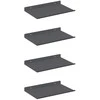 Plūduriuojanti lentyna 4 pcs Antracitas 30 x 18 x 2,5 cm