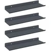 Plūduriuojanti lentyna 4 pcs Antracitas 30 x 9 x 2,5 cm Plienas