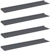 Plūduriuojanti lentyna 4 pcs Antracitas 100 x 18 x 2,5 cm