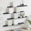 Plūduriuojanti lentyna 4 pcs Antracitas 80 x 9 x 2,5 cm Plienas