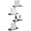 Plūduriuojanti lentyna 4 pcs Antracitas 30 x 9 x 2,5 cm Plienas
