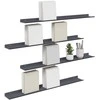 Plūduriuojanti lentyna 4 pcs Antracitas 80 x 9 x 2,5 cm Plienas