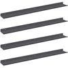 Plūduriuojanti lentyna 4 pcs Antracitas 80 x 9 x 2,5 cm Plienas