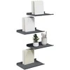 Plūduriuojanti lentyna 4 pcs Antracitas 30 x 18 x 2,5 cm