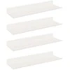 Plūduriuojanti lentyna 4 pcs Baltas 30 x 9 x 2,5 cm Plienas