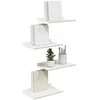 Plūduriuojanti lentyna 4 pcs Baltas 30 x 18 x 2,5 cm Plienas