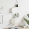 Plūduriuojanti lentyna 4 pcs Baltas 30 x 9 x 2,5 cm Plienas