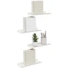 Plūduriuojanti lentyna 4 pcs Baltas 30 x 9 x 2,5 cm Plienas