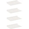 Plūduriuojanti lentyna 4 pcs Baltas 30 x 18 x 2,5 cm Plienas