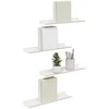 Plūduriuojanti lentyna 4 pcs Baltas 40 x 8,5 x 2,5 cm Plienas