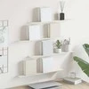 Plūduriuojanti lentyna 4 pcs Baltas 60 x 8,5 x 2,5 cm Plienas