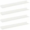 Plūduriuojanti lentyna 4 pcs Baltas 60 x 8,5 x 2,5 cm Plienas